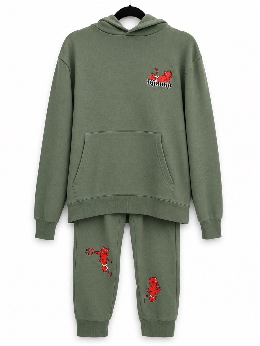 RIPNDIP Devil Babies Dark Sage Hoodie & Sweatpants Set XS/S – Discontinued